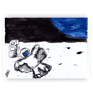 Postkarte A6 – Mondengel machen