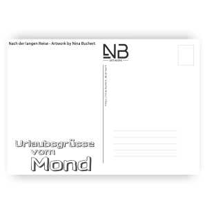 Postkarte A6 – Mondmann – Nach der langen Reise