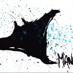 Unikat Postkarte A6 – Animals of the Sea – Manta
